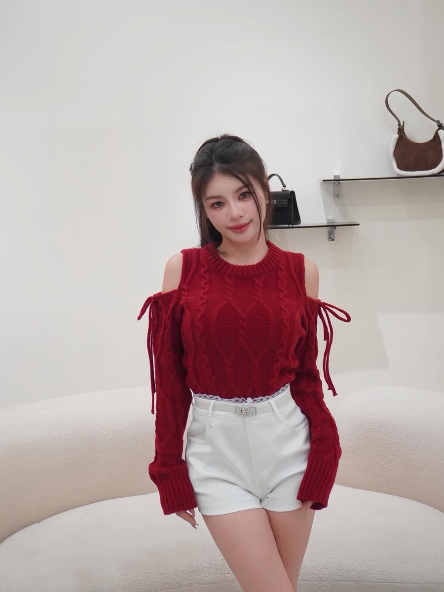 紅色針織